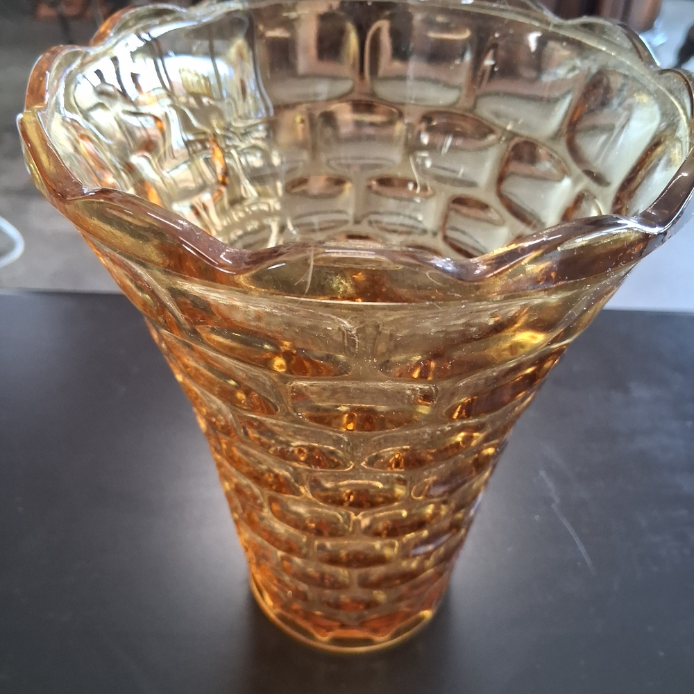 Amber Glass Vase